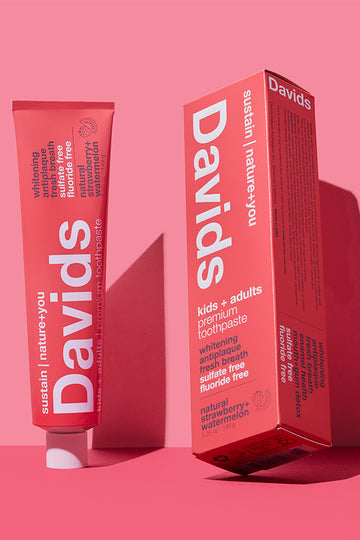 Davids Natural Toothpaste in Strawberry Watermelon