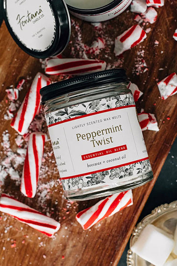 Peppermint Twist Essential Oil Jar Candle